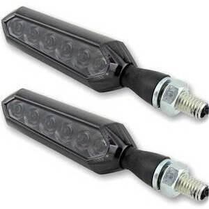 Coppia frecce led sequenziali Sora nero opaco fumè