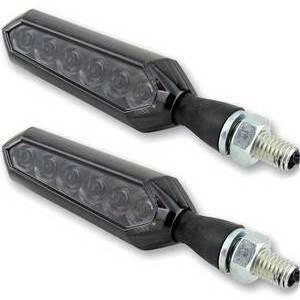 Coppia frecce led sequenziali Sora nero opaco fumè