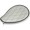 Sella completa Custom guidatore Le Pera Old School Diamond Metal Flake bianco