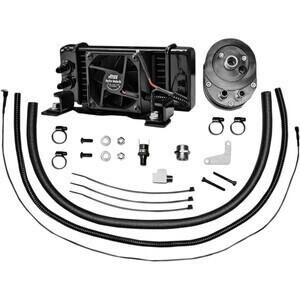 Radiatore olio motore per Harley-Davidson Touring \'99-\'08 ventilato nero
