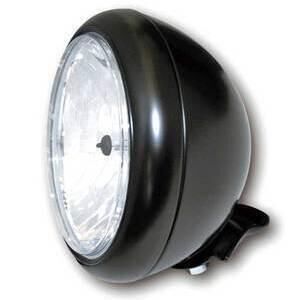 Faro anteriore 7\'\' Highsider Type1 alogeno attacco basso nero lucido lente liscia