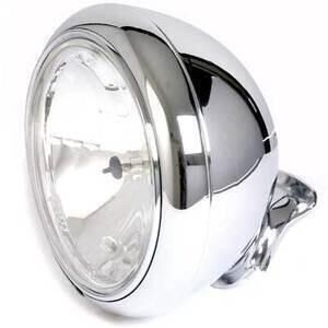 Faro anteriore 7\'\' Highsider Type1 alogeno attacco basso cromo lente liscia