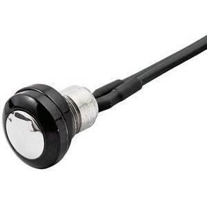 Pulsante a vite 12mm nero/inox