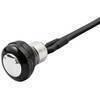 Pulsante a vite 12mm nero/inox