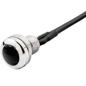 Pulsante a vite 12mm inox/nero