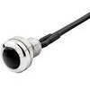 Pulsante a vite 12mm inox/nero