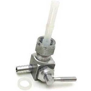 Rubinetto benzina M16x1 uscita laterale destro 8mm alluminio CNC