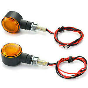 Coppia frecce led Daytona D-Light SOL nero opaco arancione