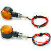 Coppia frecce led Daytona D-Light SOL nero opaco arancione