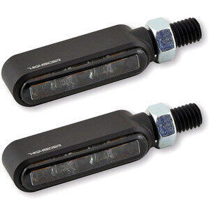 Coppia frecce led Highsider Bronx nero opaco fumè