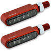 Coppia frecce led Highsider Bronx rosso fumè