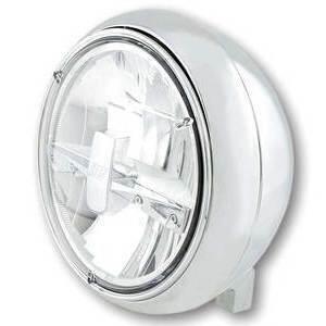 Faro anteriore 7'' Highsider Yuma2 full led attacco basso cromo