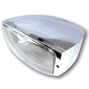 Faro anteriore Highsider Oregon alogeno attacco basso cromo lente liscia