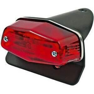 Halogen tail light Lucas Replica mini black license plate holder