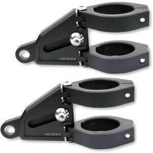 Supporto faro laterale Highsider Extend allungabili nero coppia