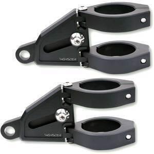 Supporto faro laterale Highsider Extend allungabili nero coppia