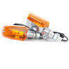 Coppia frecce alogene K&S Oval con luce posizione cromo