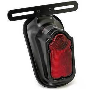 Fanalino posteriore alogeno Tombstone nero con portatarga