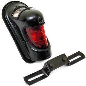 Halogen tail light Beehive black license plate holder