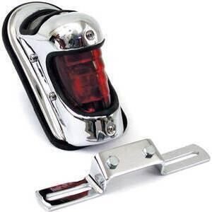 Halogen tail light Beehive chrome license plate holder