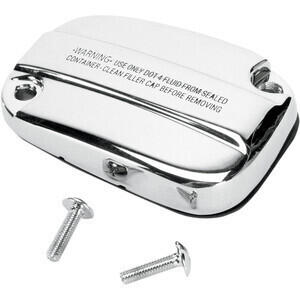 Tappo serbatoio olio pompa freno per Harley-Davidson Touring '09- anteriore completo cromo