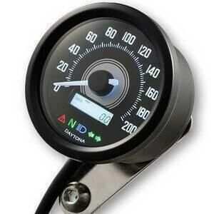 Contachilometri elettronico Daytona60 con spie 200Km/h nero