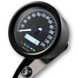 Contachilometri elettronico Daytona60 con spie 200Km/h nero
