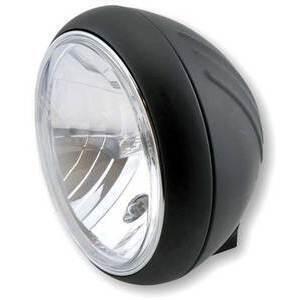 Faro anteriore 7'' Yuma alogeno attacco basso nero opaco lente liscia