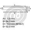 Perno pasticche freno Nissin M10x1, lunghezza 64mm kit doppio - Foto 2
