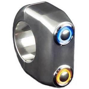 Pulsantiera 22mm 2 Push Button LED cromo