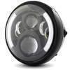 Faro anteriore 7'' Modern full led con frecce nero