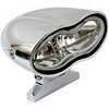 Faro anteriore Oval Double alogeno attacco basso cromo lente blu