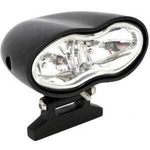 Faro anteriore Oval Double alogeno attacco basso nero lente liscia