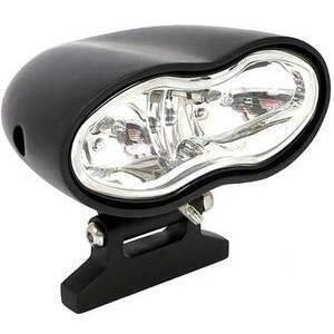 Faro anteriore Oval Double alogeno attacco basso nero lente liscia