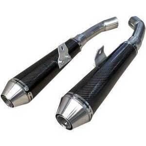 Finale di scarico per Moto Guzzi V 11 Mistral conico carbonio coppia
