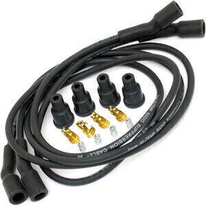 Ignition cable 7mm kit Dynatek black suppression 2 cylinders