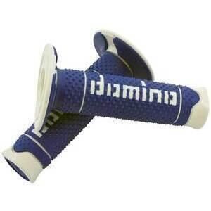 Coppia manopole Tommaselli Off Road DSH 22mm blu/bianco