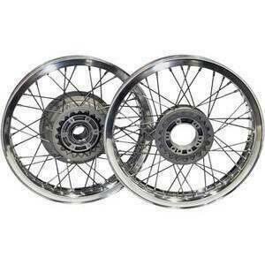 Ruota a raggi per Moto Guzzi Serie Grossa 18\'\'x2.15 - 18\'\'x2.50 spalla alta kit completo