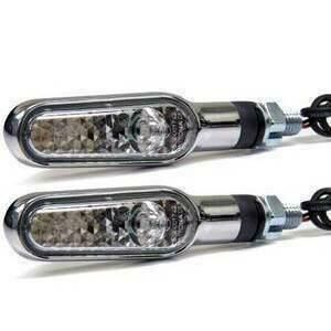 Coppia frecce led Daytona D-Light cromo fumè