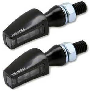 Coppia frecce led Highsider Flight nero opaco fumè