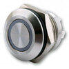 Interruttore a vite on-off Highsider 14mm inox illuminato bianco