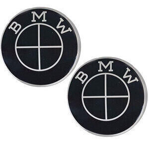 Emblema serbatoio per BMW R Boxer 2V 70mm autoadesivo nero coppia