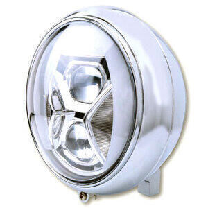 Faro anteriore 7\'\' Highsider Yuma2 Type8 full led attacco basso cromo