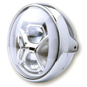 Faro anteriore 7'' Highsider British Type8 full led cromo