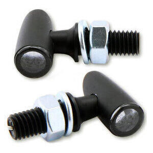Coppia frecce led Highsider Proton One nero con fanalino posteriore fumè