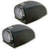 Coppia frecce led Highsider Proton Three nero opaco con luce posizione fumè
