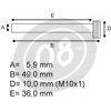 Perno pasticche freno Nissin M10x1, lunghezza 49mm kit - Foto 2