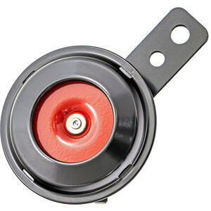 Klaxon 12V Cafe Racer 70mm noir/rouge