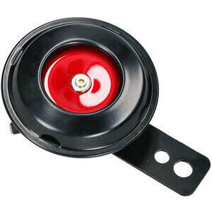 Clacson 12V Cafe Racer 70mm nero/rosso