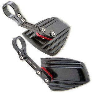 Specchietto retrovisore bar-end Highsider Wave nero/rosso coppia